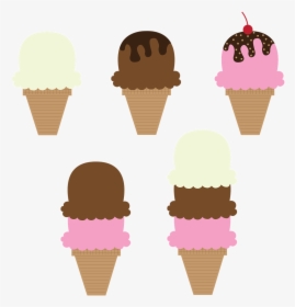5 Ice Cream Clipart, HD Png Download, Transparent PNG
