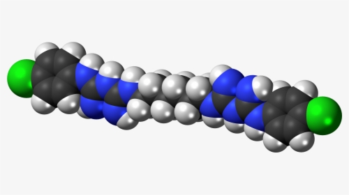 Chlorhexidine 3d Spacefill - Pincushion Effect Of Chlorhexidine, HD Png Download, Transparent PNG