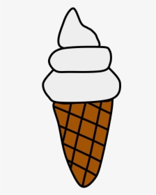 Vanilla Ice Cream, Cone, Waffle, Wafer - Vanilla Ice Cream Clip Art, HD Png Download, Transparent PNG