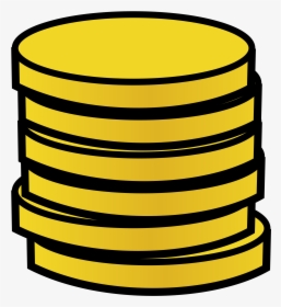 Gold Clipart Clipart - Stack Of Coins Clipart, HD Png Download, Transparent PNG