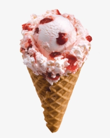 Strawberry Horn Ice Cream - Ice Cream Png, Transparent Png, Transparent PNG