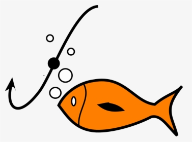 Fish, Fishing, Hook, Bait, Sport, Lure, Catch, Line - Fishing Hook And Fish, HD Png Download, Transparent PNG