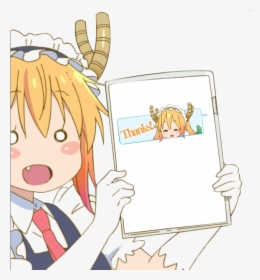 Blank Anime Girl Holding Sign, HD Png Download, Transparent PNG