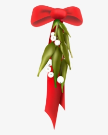 #scmistletoes #mistletoe #redribbon #bow #red #green - Coquelicot, HD Png Download, Transparent PNG