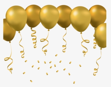 Gold Ballon Png - Transparent Background Gold Balloons Png, Png Download, Transparent PNG