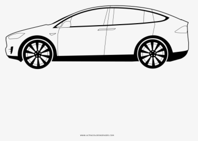 Tesla Model X Coloring Page - Tesla Model X Coloring Pages, HD Png Download, Transparent PNG