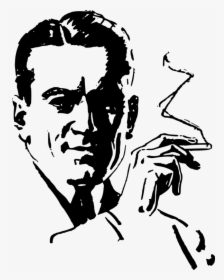 Human Behavior,head,silhouette - Guy Smoking Weed Png, Transparent Png, Transparent PNG