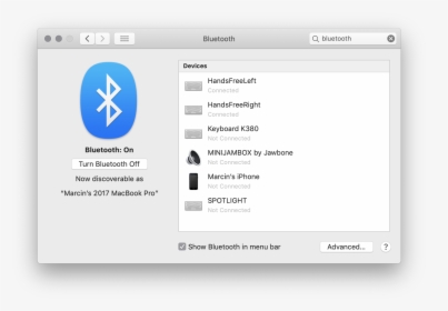 Bluetooth On Macbook Pro, HD Png Download, Transparent PNG