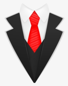 Red Tie Suit Png - Suit Red Tie Png, Transparent Png, Transparent PNG