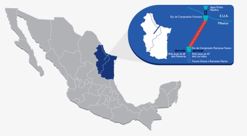 Gasoductosnoreste - Mexico Map Vector Png, Transparent Png, Transparent PNG