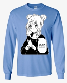 Anime Girl Texting Hot Fashion Ls T Shirt Sport Grey - Hot Anime Girls, HD Png Download, Transparent PNG