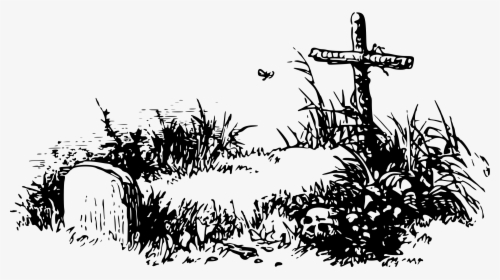 Visual Arts,plant,flora - Grave Clipart Black And White, HD Png Download, Transparent PNG