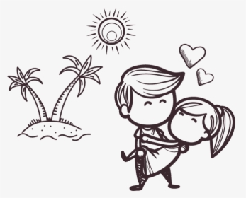Love Romantic Cute Cartoon Couple , Png Download - Cute Couple Romantic  Cartoon, Transparent Png , Transparent Png Image - PNGitem