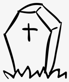 Halloween Tombstone Of Coffin Shape With A Cross - Symbol For Death Rate, HD Png Download, Transparent PNG
