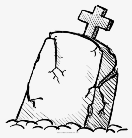 Tombstone Coloring Page - Drawing Of A Gravestone, HD Png Download, Transparent PNG