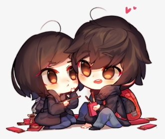 Pocky Day By Magancito - Cute Anime Couple Chibi, HD Png Download, Transparent PNG