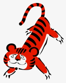 Art,fictional Character,artwork - Red Tiger Cartoon, HD Png Download, Transparent PNG