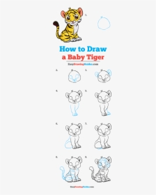 Transparent Baby Tiger Png - Easy How To Draw A Baby Tiger, Png Download, Transparent PNG