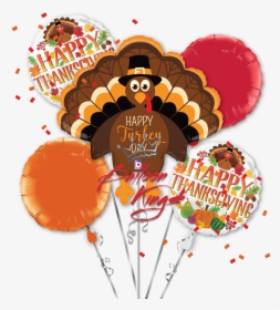 Happy Turkey Day Bouquet , Transparent Cartoons - Happy Canada Day Transparent Balloons, HD Png Download, Transparent PNG