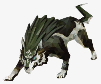 Drawing Polygons Wolf - Twilight Princess Link Wolf Form, HD Png Download, Transparent PNG
