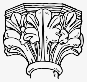Decorated Gothic Capital Clip Arts - Architecture Clip Art, HD Png Download, Transparent PNG