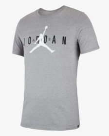 grey black and white jordan shirt