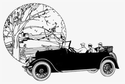 Classic Car,compact Car,antique Car - Classic Car Line Art, HD Png Download, Transparent PNG