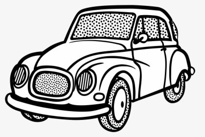 Net Drawing Car Trunk - Line Art Of Car, HD Png Download, Transparent PNG