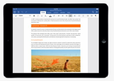 Ipad Microsoft Office, HD Png Download, Transparent PNG