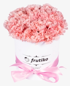 Pink Carnations White Oval Box - Bouquet, HD Png Download, Transparent PNG