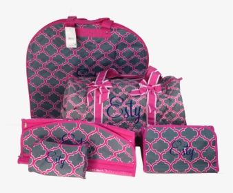 Pink Quatrefoil Luggage Set   Class Lazyload Lazyload - Garment Bag, HD Png Download, Transparent PNG
