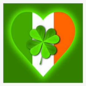 #irish #flag #heartshaped # Green #orange #white #clover - Shamrock, HD Png Download, Transparent PNG