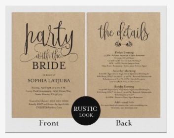 Bachelorette Party Template Example Image - Calligraphy, HD Png Download, Transparent PNG