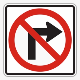 No Right Turn - Flash Cards Of Traffic Signals, HD Png Download, Transparent PNG