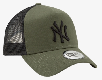 Ny Yankees New Era League Essential Olive Trucker Cap - Baseball Cap, HD Png Download, Transparent PNG