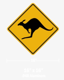 Kangaroo Sign Clipart Kangaroo Signage Traffic Sign - Kangaroo Street Sign, HD Png Download, Transparent PNG