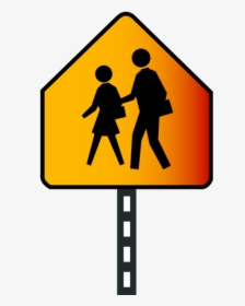 School Ahead Sign Png Image Free Download Searchpng - School Crossing Sign, Transparent Png, Transparent PNG