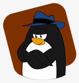Fedora Penguin - Penguin In A Fedora, HD Png Download, Transparent PNG