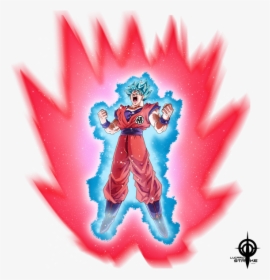 Gráfico digital estilo Goku Super Saiyan Blue Kaioken · Creative Fabrica