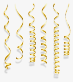 Streamers Fun Gold Free Picture - Transparent Background Streamers Png, Png Download, Transparent PNG