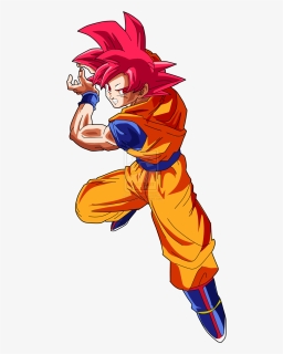 Kamehameha Transparent Red - Goku Super Saiyan God 1, HD Png Download, Transparent PNG