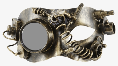 Gold Steampunk Monocle Eye Mask - Mask, HD Png Download, Transparent PNG
