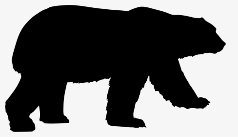 Polar Bear American Black Bear Clip Art Grizzly Bear - Polar Bear Silhouette Vector, HD Png Download, Transparent PNG