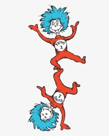 The Cat In The Hat Thing One Thing Two Grinch Child - Dr Seuss Thing 1 And Thing 2 Clip Art, HD Png Download, Transparent PNG