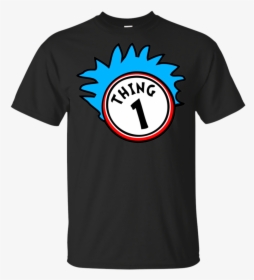Thing 1 Kids Thing One Emblem T-shirt - Love Titties And Pbr, HD Png ...