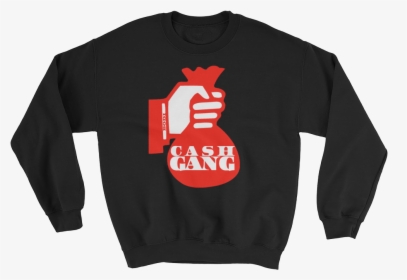 Bodi™ Cash Gang Money Bag Crew Neck Sweatshirt Being - Lydia Deetz Black Dress, HD Png Download, Transparent PNG