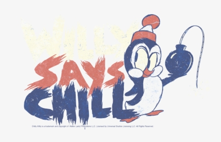 Chilly Willy I Say Chill Women S T-shirt , Png Download - Illustration, Transparent Png, Transparent PNG