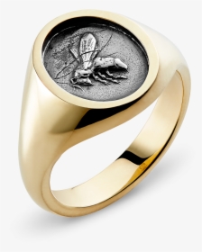 9ct Yellow Gold Medium Oval Bumble Bee Signet Ring - Pre-engagement Ring, HD Png Download, Transparent PNG