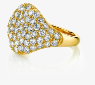 Diamond Signet Ring - Engagement Ring, HD Png Download, Transparent PNG