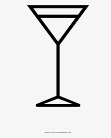 Martini Glass Coloring Page - Line Icon Cocktail Glass, HD Png Download, Transparent PNG